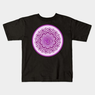 The Purple Haze of the Crown Chakra- Dark Red Kids T-Shirt